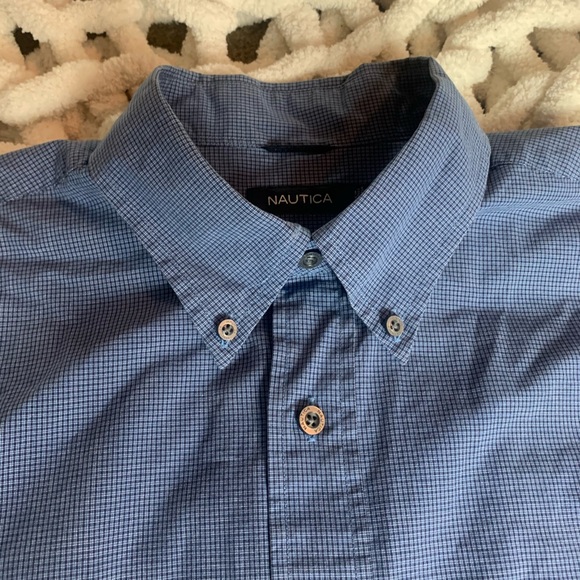 Nautica Blue Long Sleeve XXL Button Down Shirt - Picture 6 of 11